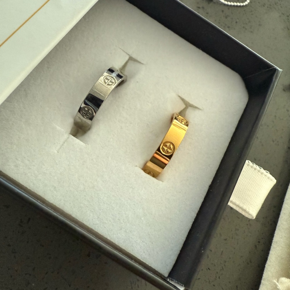 Designer Gold and Silver carrier Rings
